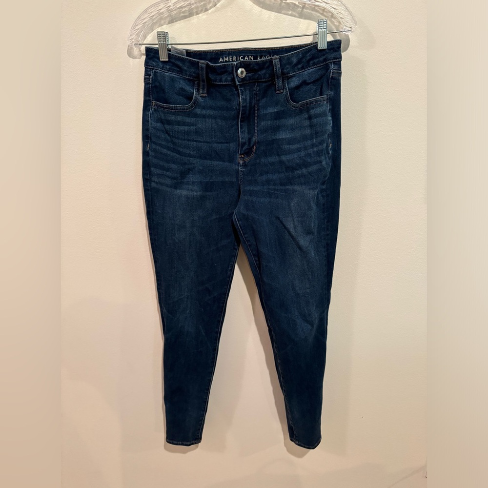 American Eagle Dark Wash Skinny Jeans Size 10